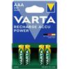 VARTA 4 batterie ministilo AAA ricaricabili VARTA 550 mAh - per cordless, telecomandi