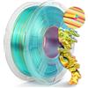 TECBEARS Filamento PLA Silk 1.75mm 1KG, 3D Tricolore Silk PLA Plus Bobina