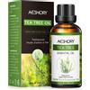AESHORY Tea Tree Oil 50ML, Naturale Olio Essenziale di Tea Tree, Olio Profumato