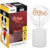 Paladone, Lampada con lampadina neon a LED decorativa con Topolino della Disney, con lampadina in vetro E27, regalo da collezione con licenza ufficiale, luce divertente per camere da letto e case