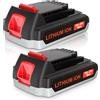 JYJZPB 2 x Batteria di Ricambio per Black Decker 18V BL2018 XJ LB2X4020 BL1518