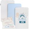 GOYSILA Set 3 Pezzi Lenzuola Next To Me Compatibili Chicco Next2Me Cotone 100%