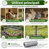 GBiancheria Rete Metallica Zincata Elettrosaldata Maglia 12,5x12,5 mm per Pollaio Orto Volie