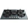 HOTPOINT HAGD72SMR PIANO COTTURA 5 BRUCIATORI GAS VETRO 73CM SPECCHIO