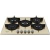 HOTPOINT HAGD72SCH PIANO COTTURA 5 BRUCIATORI GAS VETRO 73CM CHAMPAGNE