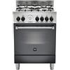 LA GERMANIA AMN664GNET CUCINA 60CM 4 FUOCHI FORNO A GAS VENTILATO NERO CL.A+