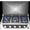 STAYLUX Piano Cottura Campeggio a Gas 5 Fuochi STAYLUX Coperchio in vetro FORNELLONE-V