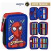 Disney Astuccio con Zip 3 Scomparti Spider Man con Colori Giotto e Accessori