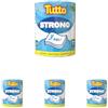 Tutto Pannocarta Tutto Strong, 1 Rotolo di Carta Multiuso Extra Resistente, 250 Strappi, 3 Veli, Ideale per Pulizia e Asciugatura, 100% Made in Italy (Confezione da 4)