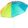 AKTIVE 62403 - Ombrellone da spiaggia anti-vento, 240 cm, 8 stecche in fibra, protezione UV50, inclinabile, ventilazione Max+aria, palo in metallo 28/32 mm, tessuto Oxford 90 g, con copertura