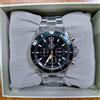 Oriente NUOVO Orient Mako RN-TX0204E Panda Green Solar Chronograph Analogico Orologio...