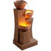 Teamson Home Fontana d'acqua esterna a 3 piani, 28,54 pollici, marrone