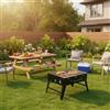 Barbecue Portatile Pieghevole Compatto Barbecue a Valigetta per Picnic,