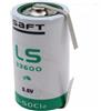 SAFT LS33600 Batteria D 3,6V 17000mAh D Li-SOCl2 con Terminali Saldati