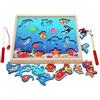 Toys of Wood Oxford TOWO Gioco da Pesca in Legno Magnetico - include 15 Sagome in Legno con Calamita