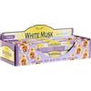 DRW Incenso Bastone Aroma Muschio Bastone 25 cm White Musk (120 unità) + Stampino San Pancracio