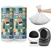 AMOGOGOPET 50 sacchetti per rifiuti compatibili con Litter Robot 4 e 3, sacchetti di ricambio a prova di perdite, resistenti, sacchetti per rifiuti per lettiera per gatti, sacchetti impermeabili