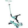 Globber - GO-UP ACTIVE LIGHTS 360 - monopattino evolutivo con seduta girevole a 360°, poggiapiedi, luci LED e 3 ruote, per bambini da 15 mesi a 6 anni - verde menta
