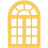 Nellie's Choice SD180 - Fustella per finestre, 6,8 x 9,7 cm, per fai da te, per scrapbooking, Natale e fai da te, colore: giallo, 68 x 97 mm