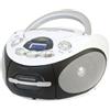 MAJESTIC AH2387R RADIOREGISTRATORE LETTORE CD MP3 USB/AUX BOOM BOX NERO/BIANCO