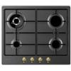 CANDY CHW6BR4WGTGH PIANO COTTURA A GAS 4 BRUCIATORI 60 CM ANTRACITE