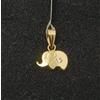 FMF Ciondolo Oro 18K 750 Mls. Elefante Mini E Zirconia. 9,8 MM.