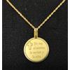 SR Pendente E Catena Oro 18k 750 Mls. Medaglia " Sono Runner, Verità E La Vita "