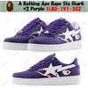 Una scimmia da bagno A Bathing Ape Bape Sta Shark #2 Viola 1L80-191-302 Taglia Uomo