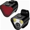Set Luci Anteriori e Posteriori Bici LED 500LM T6+2 XTE per PERLINE Tipo C