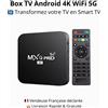 Smart TV Box Android 10 4K Ultra HD WiFi 5G Lettore Streaming Netflix YouTube
