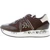 PREMIATA scarpe donna Sneaker Conny 6987 pelle e tessuto cangiante nero bianco