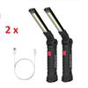 Worklight 2 x LED COB Torcia Magnetica con Led in punta, USB, Camping, Officina, Lavoro OK