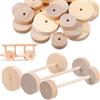 Sedia Rotelle Set Ruote Bastoni Materiale Per Lavoretti Bastone Legno