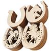 No 48 Pezzi Ritagli di Legno un Forma di di per Ferr6707