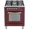 LOFRA PR76MFT/C CUCINA RAINBOW 70CM BURGUNDY FORNO ELETTRICO 5 FUOCHI GAS