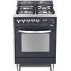 LOFRA PNM76GVT/C CUCINA RAINBOW 70CM FORNO A GAS VENTILATO 5 FUOCHI NERO MATT