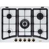 De'Longhi DE LONGHI BF57PRO PIANO COTTURA SMALTATO BIANCO 5 FUOCHI 70 cm - Country