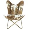 PARRYS LEATHER WORLD Sedia A Sdraio In Pelle Di Mucca Vintage Fatta A Mano A Farfalla Pieghevole