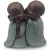 Statuetta Bonze Sussurrante, Portafortuna, Decorazione Zen E Feng Shui, per Crea