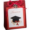 Non applicabile Scatolina Portaconfetti TOCCO LAUREA 12 PZ. BORDEAUX