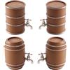 4 Pcs Mini Barile Botte Vino Arredamento Per La Casa Distributore