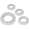 PME RW702 Tagliapasta Rotondi a Doppia Faccia Liscia e Ondulata, Plastica, Bianco, 9x2.5x9 cm, 4 unità