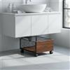 Carrello Bagno con Ruote Salvaspazio Cesto Biancheria con Ruote Facile da