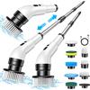 Scrubber Elettrico Fili Spin con 8 Testine per Pulizia Bagno Doccia