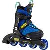 K2 Skates Ragazzi Pattini in linea RAIDER PRO blue_yellow — blue - yellow — M (EU: 32-37 / Mondo: 190-230 / cm: 19-23 / UK: 13-4 / US: 1-5) — 30F0205