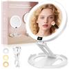 Does not apply Specchio Trucco Con Luci LED Ricaricabile USB, 1500Mah Pieghevole Portatile Dopp