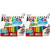 CARIOCA Pennarelli Jumbo Paperboard Wallet, Pennarelli Colorati per Bambini con Punta Maxi, Ideali per Disegnare e Colorare, Super Lavabili, Colori Assortiti, 12 Pezzi (Confezione da 2)