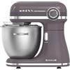 SWISS HAUS - Impastatrice multifunzione - 1500W - 12 velocità - Ciotola in acciaio inox da 7L - Frusta, frusta e gancio impastatore - Collezione Lake Geneva Tortora Viola - Testa sollevabile