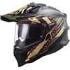 LS2, Casco Moto Cross EXPLORER CARBON EXTEND Matt Military Green, S