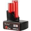 Waitley 12V 6.0Ah Batteria per Milwaukee M12 48-11-2410 48-11-2420 48-11-2411 48